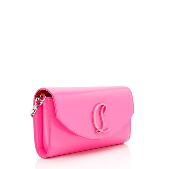 Christian Louboutin Patent Leather Loubi154 Chain Wallet - Picture 2 of 16